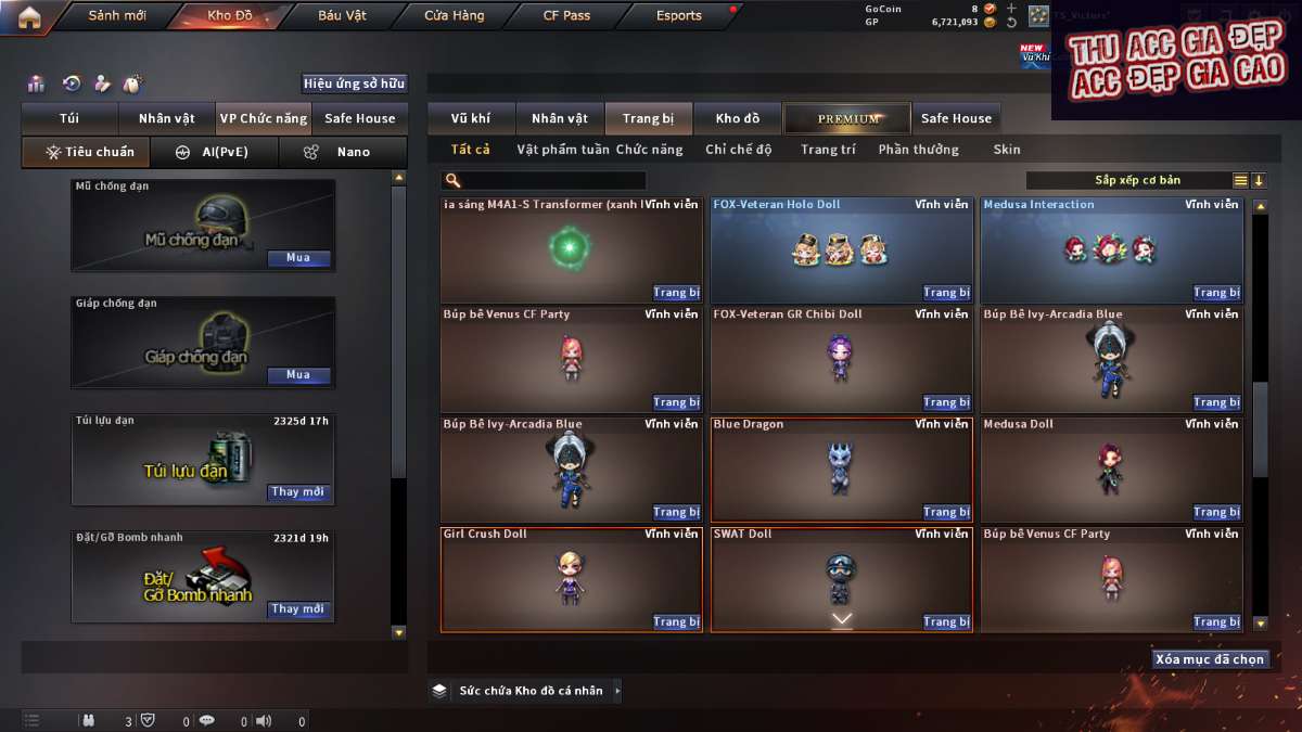 shop acc cf uy tin gia re